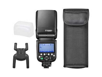 Godox TT685II N pre Nikon s farebnými filtrami a difúzorom