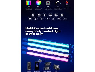 Godox TL60 LED RGB HSI DMX svetelná tyč Kit 2